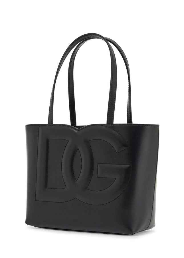 Dolce & Gabbana black smooth calfskin rectangular shopping bag