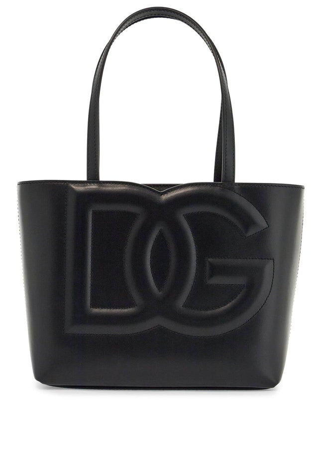 Dolce & Gabbana black smooth calfskin rectangular shopping bag