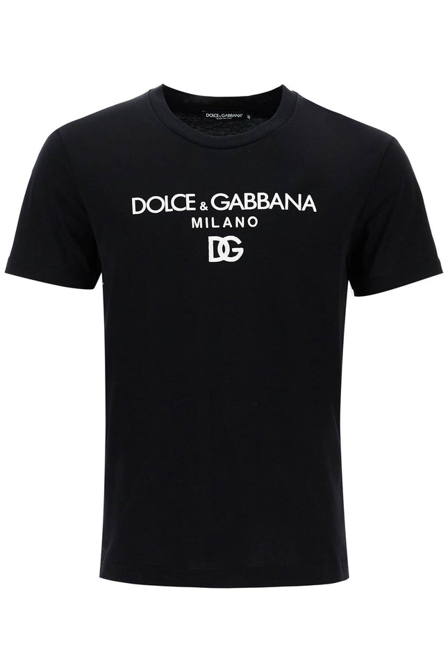 Dolce & Gabbana "dg embroidered t-shirt with lettering logo print - Black