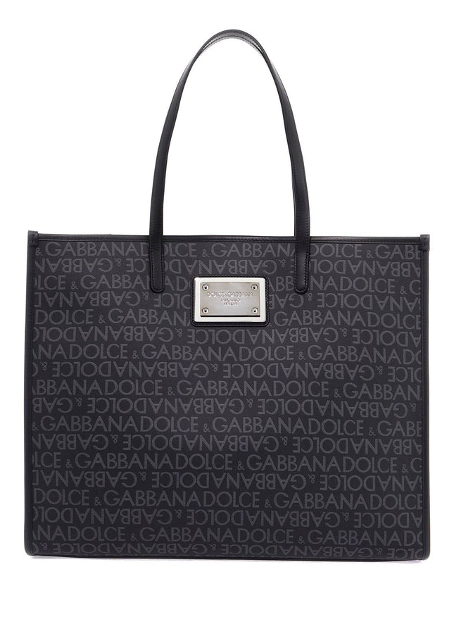 Dolce & Gabbana large jacquard-coated tote bag