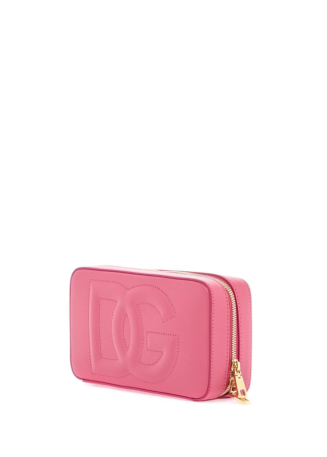 Dolce & Gabbana lilac calfskin shoulder bag with adjustable strap