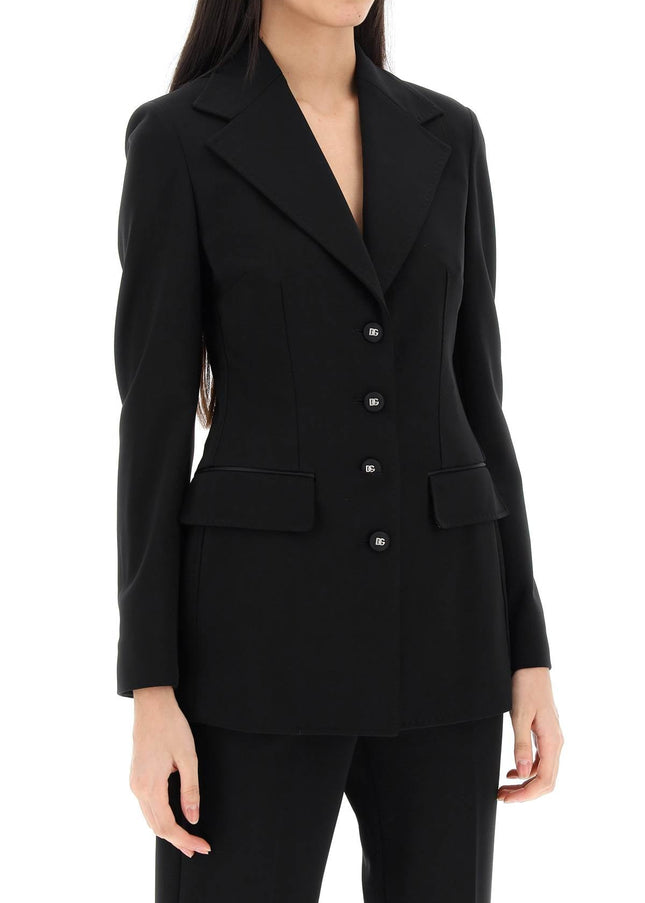 Dolce & Gabbana milano-stitch jersey single-breasted jacket