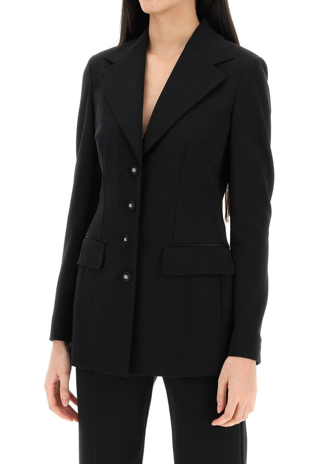 Dolce & Gabbana milano-stitch jersey single-breasted jacket