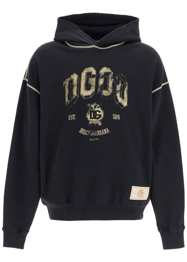 Dolce & Gabbana oversized hoodie with hood and logo print