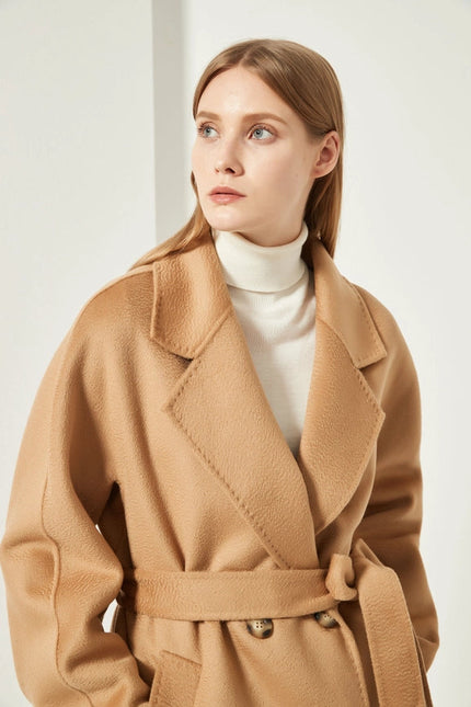 Double-Breasted Cashmere Coat