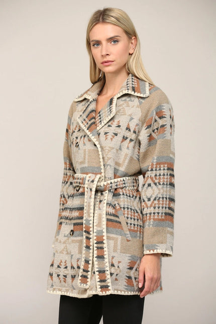 Double Breasted Tunic Trench Coat