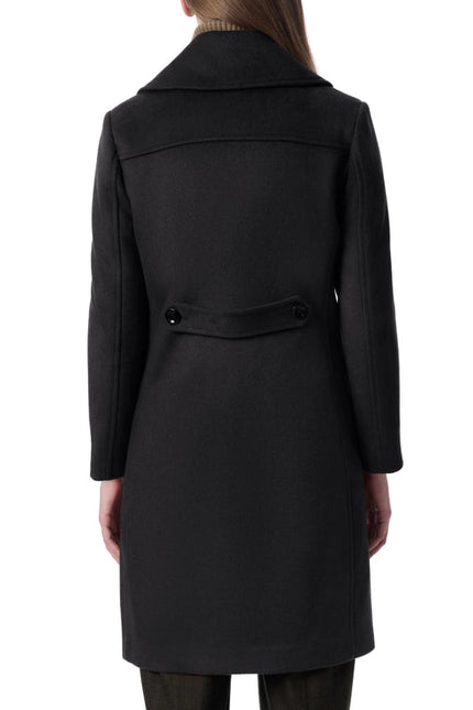 Double Breasted Wool Coat Black