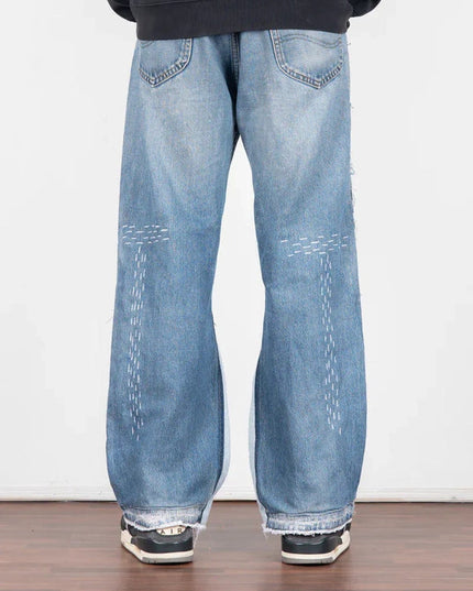 Double Knee Blue Sashiko Denims