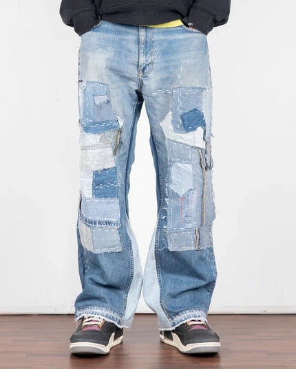 Double Knee Blue Sashiko Denims