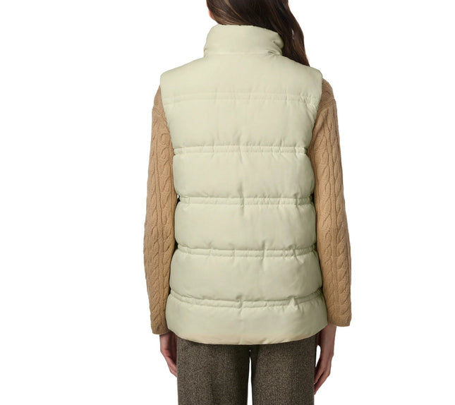 Double Stitch Puffer Vest Sage