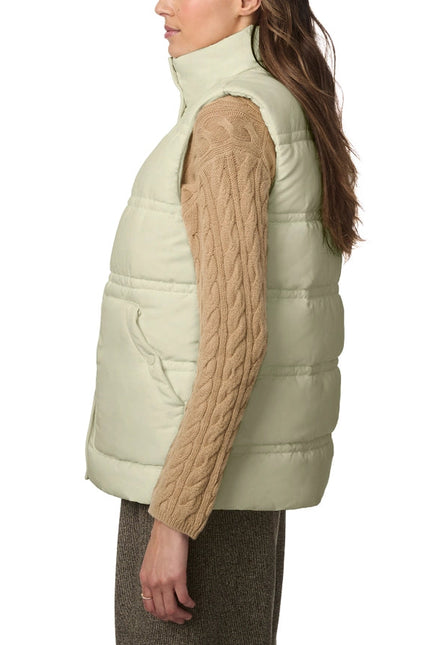 Double Stitch Puffer Vest Sage