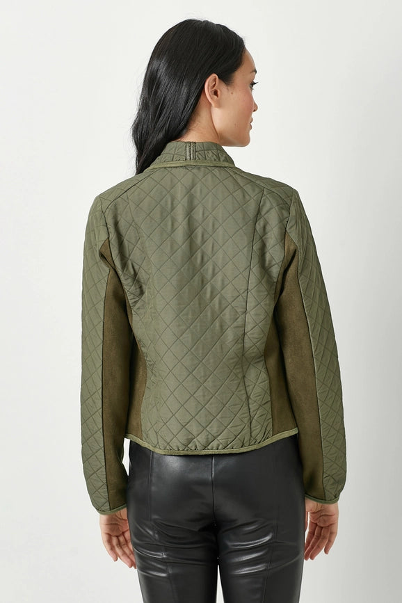 Drape Quilting Jacket Olive