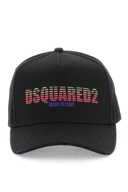 Dsquared2 "baseball cap with gradient logo-men > accessories > scarves hats & gloves > hats-Dsquared2-os-Black-Urbanheer