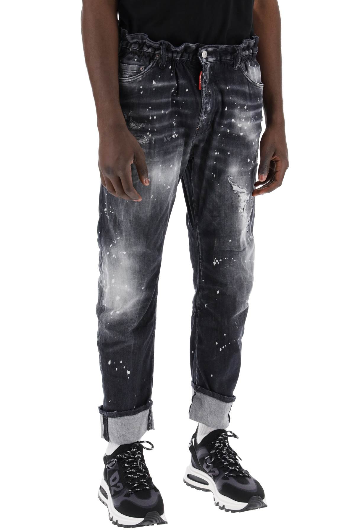 Dsquared2 black ripped wash big brother jeans for men-men > clothing > jeans > jeans-Dsquared2-Urbanheer