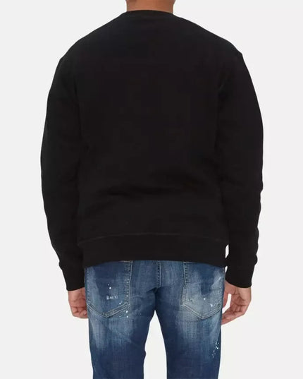 Dsquared² Chic Black Cotton Logo Sweatshirt