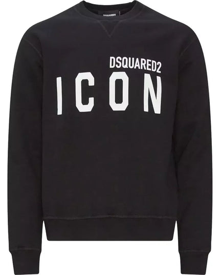 Dsquared² Chic Black Cotton Logo Sweatshirt