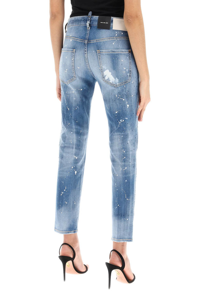 Dsquared2 cool girl jeans in medium ice spots wash-women > clothing > jeans-Dsquared2-Urbanheer