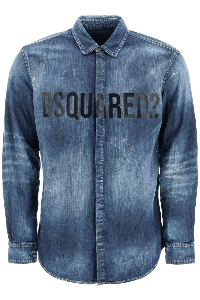 Dsquared2 dan d2 relax denim shirt-Dsquared2-50-Blue-Urbanheer