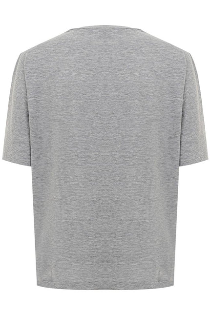 Dsquared² Elegant Gray Cotton Top for Women