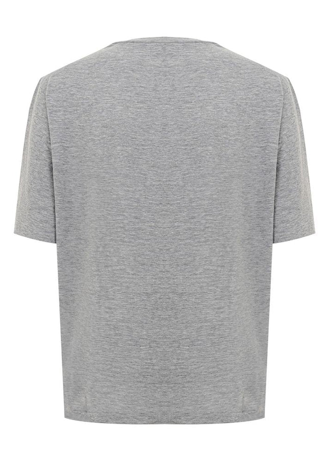 Dsquared² Elegant Gray Cotton Top for Women