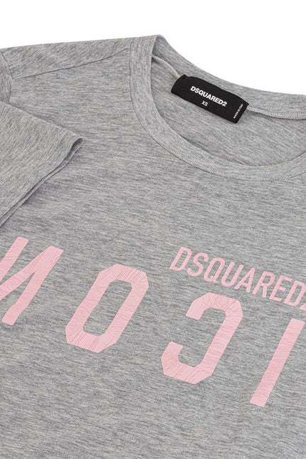 Dsquared² Elegant Gray Cotton Top for Women