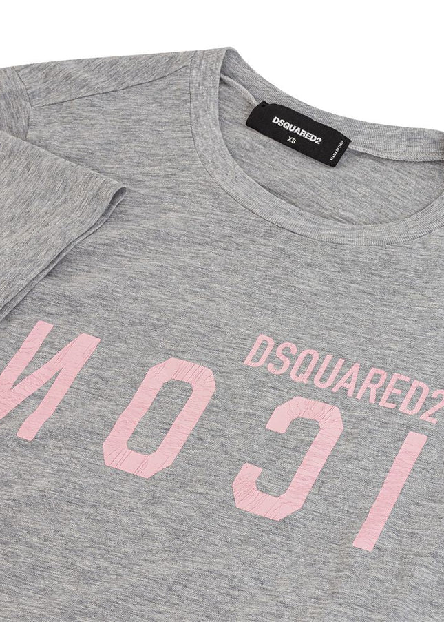 Dsquared² Elegant Gray Cotton Top for Women