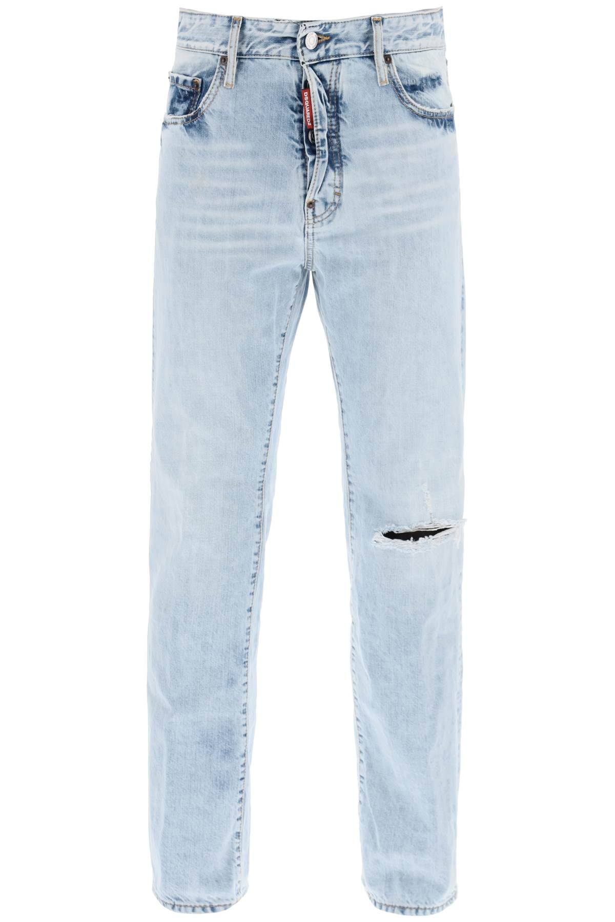 Dsquared2 light wash palm beach jeans with 642-men > clothing > jeans > jeans-Dsquared2-Urbanheer