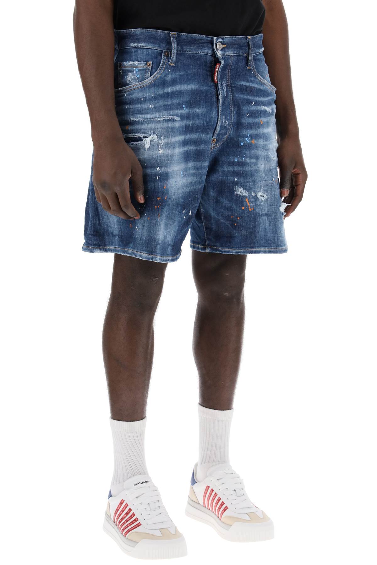 Dsquared2 medium coral springs wash bermuda boxer in-men > clothing > jeans > denim shorts-Dsquared2-Urbanheer