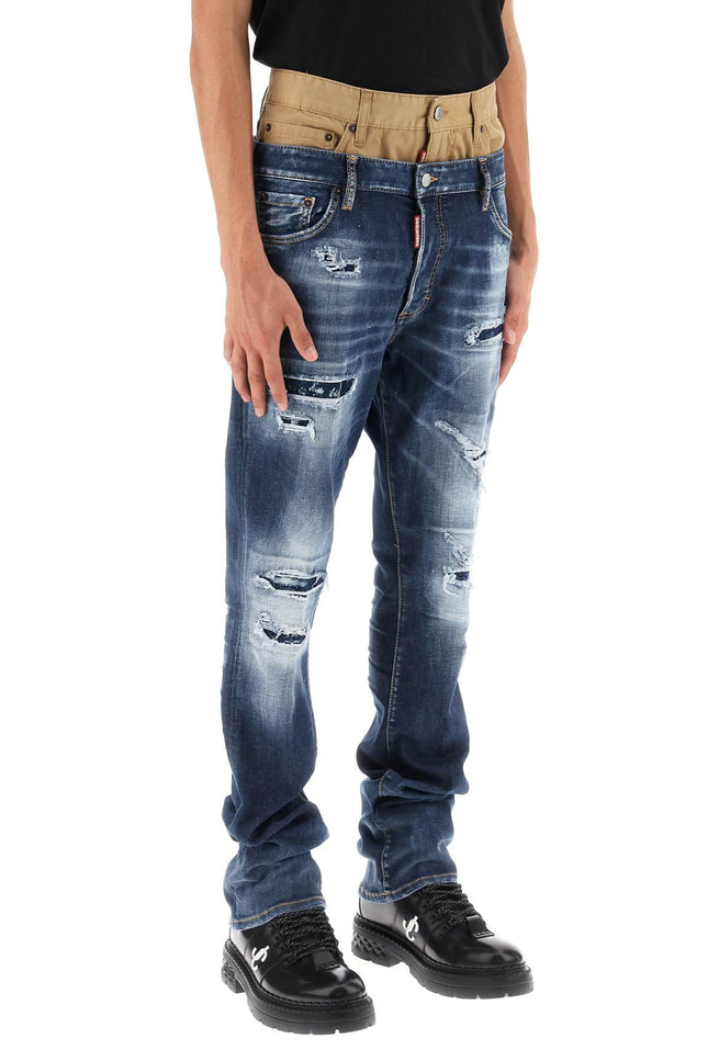 Dsquared2 medium ripped wash skinny twin pack jeans-men > clothing > jeans > jeans-Dsquared2-50-Blue-Urbanheer