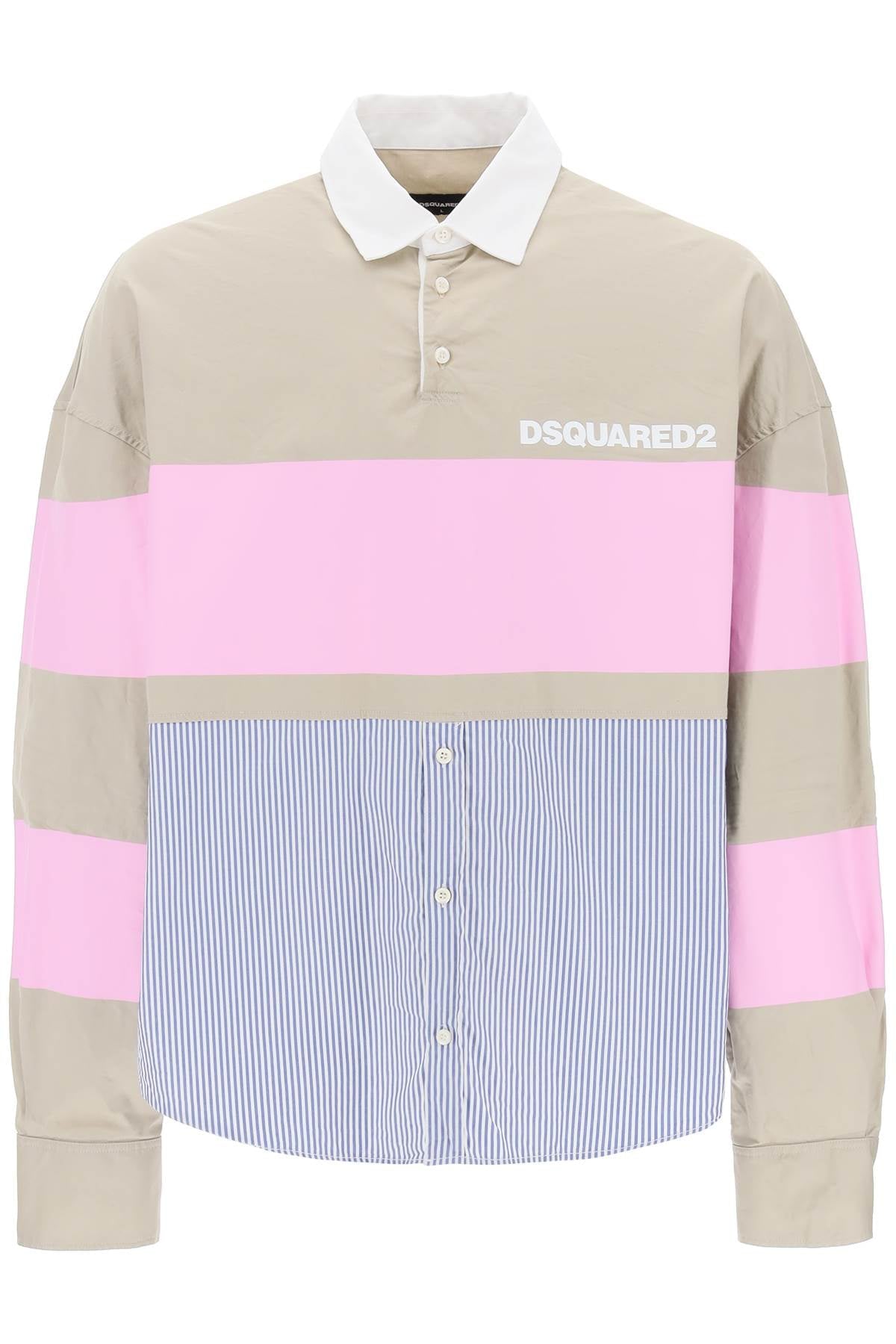 Dsquared2 oversized hybrid shirt-men > clothing > shirts-Dsquared2-Urbanheer