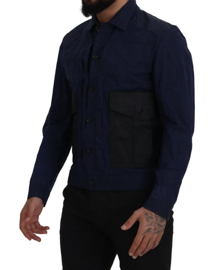 Dsquared² Svelte Dark Blue Cotton Shirt