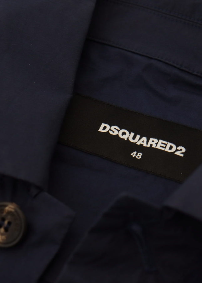 Dsquared² Svelte Dark Blue Cotton Shirt