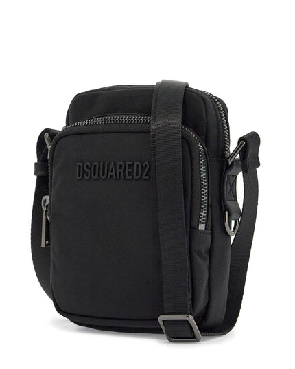 Dsquared2 black minimalist crossbody bag in polyamide