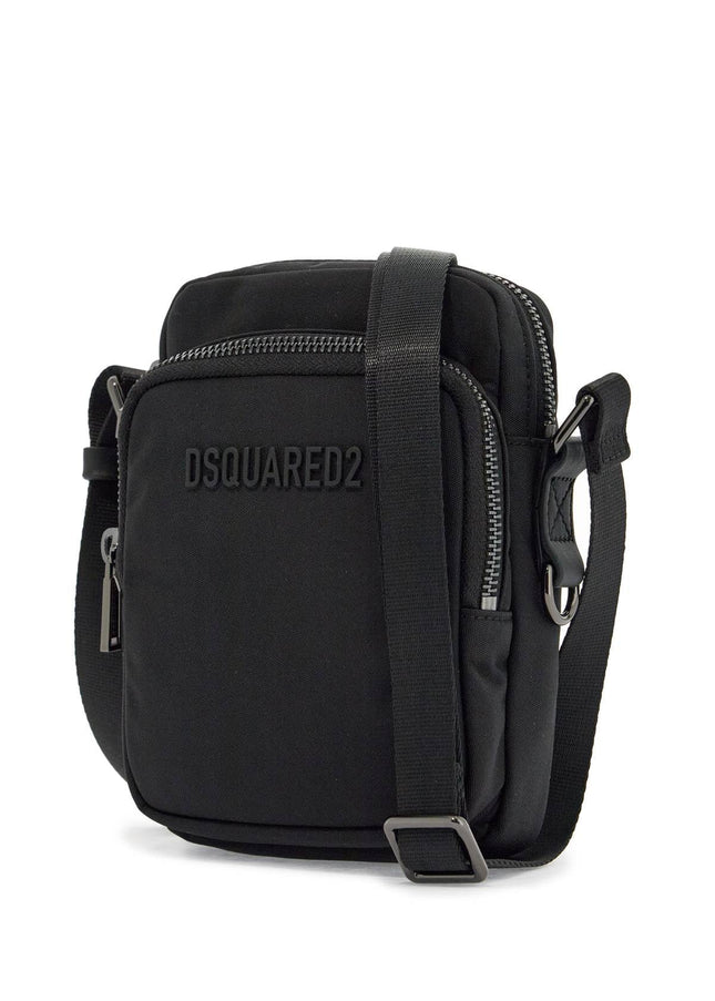 Dsquared2 black minimalist crossbody bag in polyamide