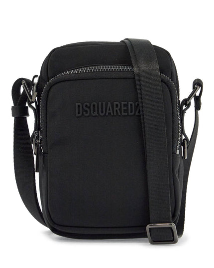 Dsquared2 black minimalist crossbody bag in polyamide