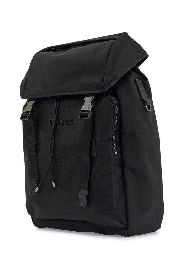 Dsquared2 black nylon laptop backpack