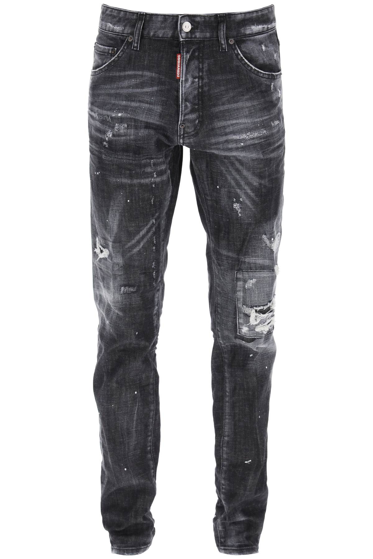 Dsquared2 black ripped wash cool guy jeans