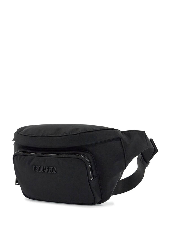 Dsquared2 black waist bag in polyamide with adjustable shoulder strap