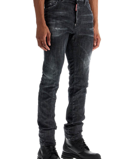 Dsquared2 cool guy black cotton jeans with faded effect