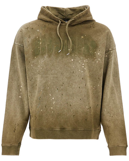 Dsquared2 olive green cotton hoodie with original print