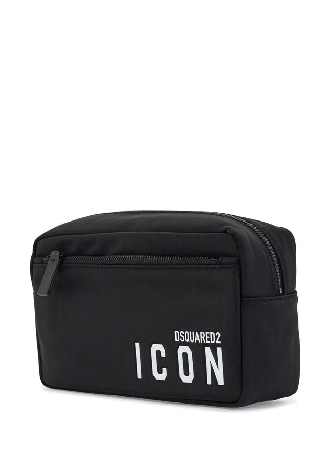 Dsquared2 rectangular beauty case icon black