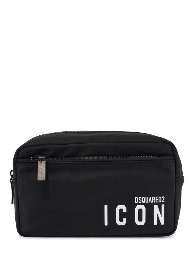 Dsquared2 rectangular beauty case icon black