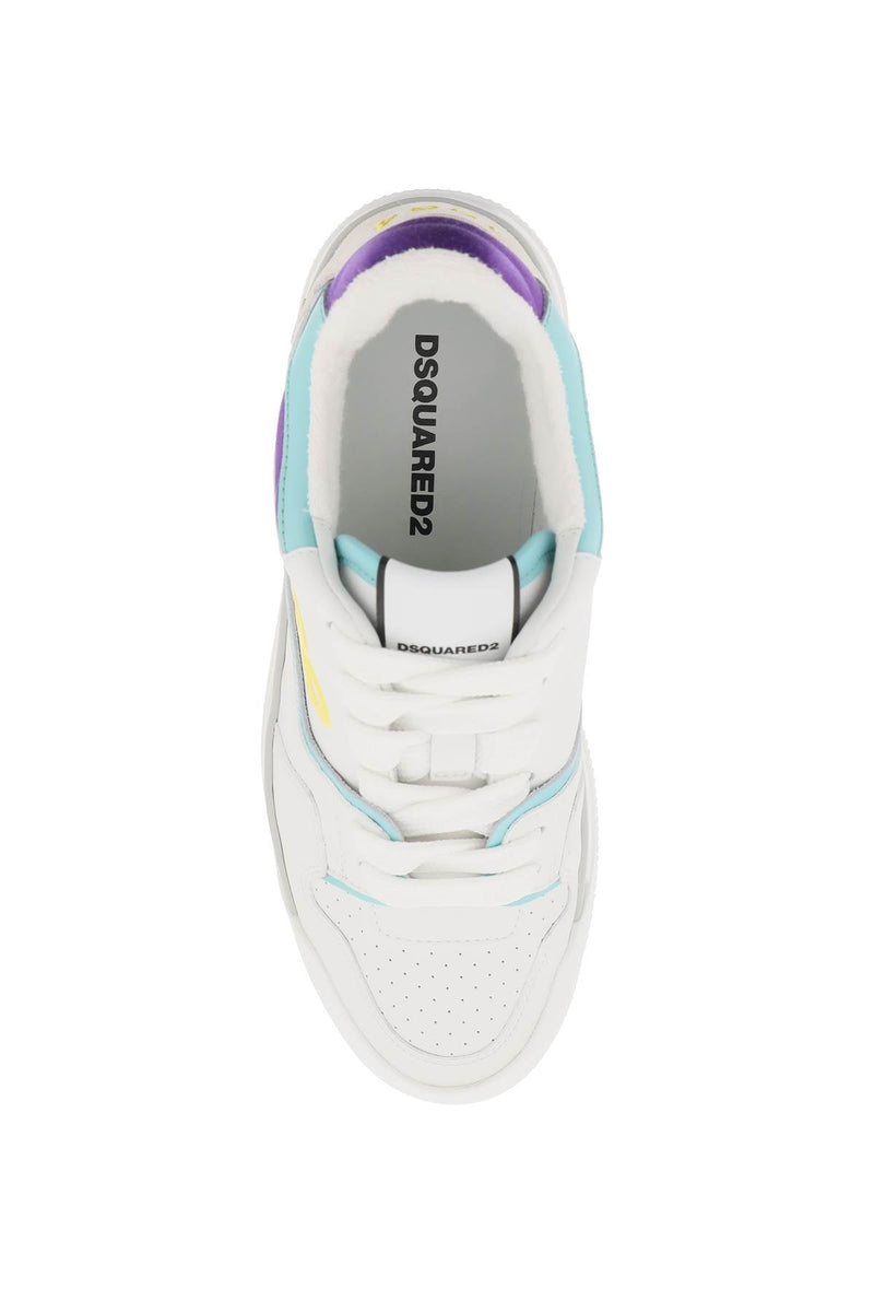 Dsquared2 smooth leather new jersey sneakers in 9-women > shoes > sneakers-Dsquared2-Urbanheer