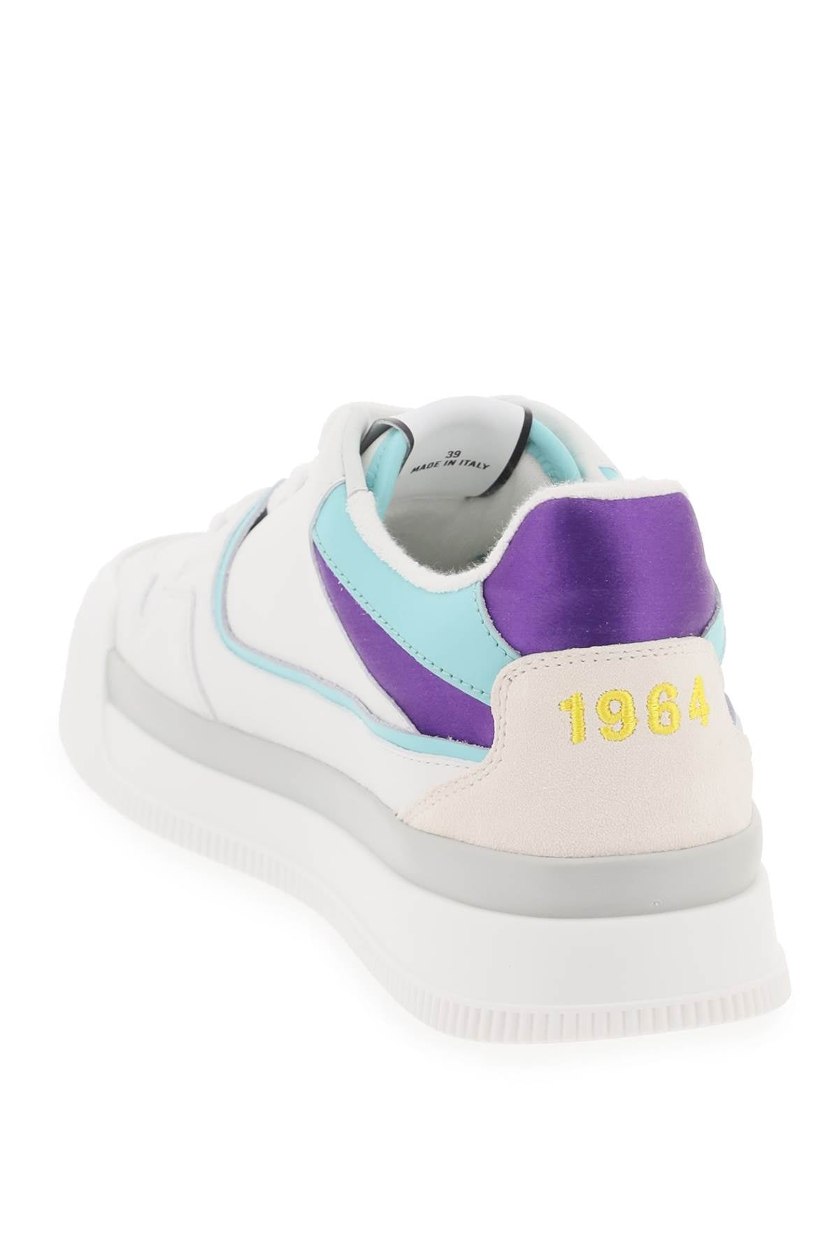 Dsquared2 smooth leather new jersey sneakers in 9-women > shoes > sneakers-Dsquared2-Urbanheer