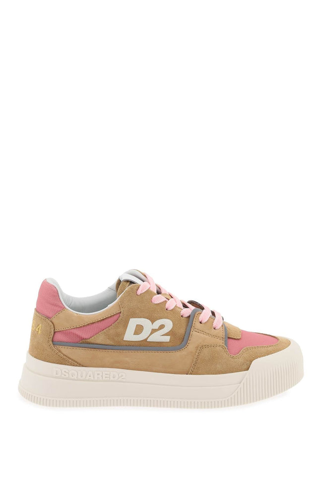 Dsquared2 suede new jersey sneakers in leather