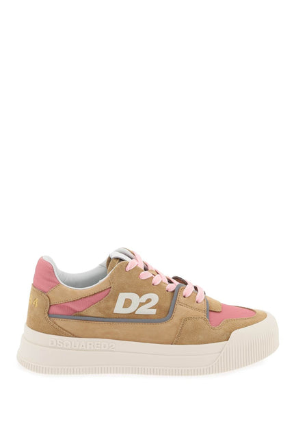 Dsquared2 suede new jersey sneakers in leather-women > shoes > sneakers-Dsquared2-Urbanheer