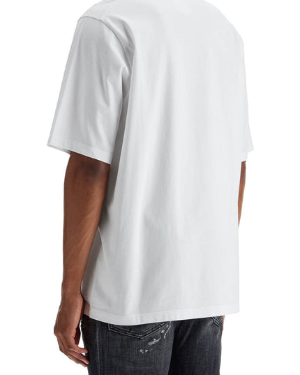 Dsquared2 white cotton t-shirt with dsq2 logo