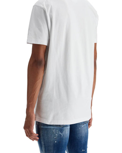 Dsquared2 white cotton t-shirt with embroidered logo