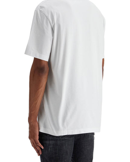 Dsquared2 white cotton t-shirt with embroidered logo