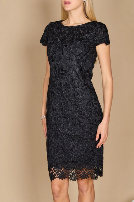 Dylan and Davids Short Lace Formal Evening Cocktail Dress Black-Dress-Dylan & Davids-Urbanheer